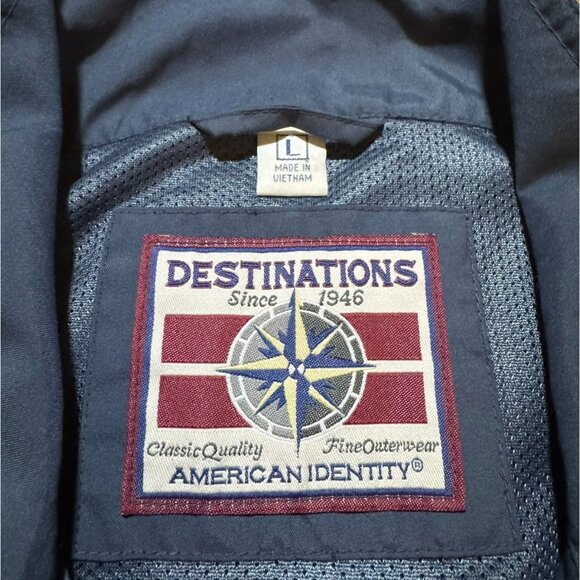 IBM Navy Windbreaker Pullover Jacket – Mens Large - Picture 2 of 3